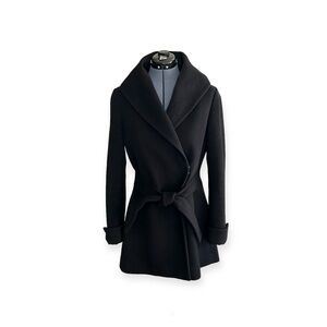 TRINA TURK Surplice Wrap Cashmere Coat